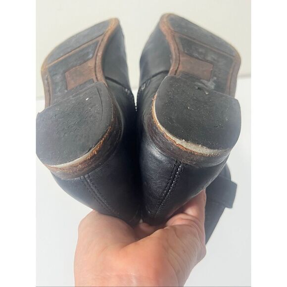 Frye Jillian Short Zip Leather Boots Black Sz 7 - Picture 11 of 12